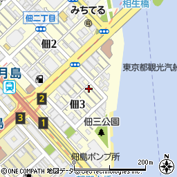 東京都中央区佃3丁目9-9周辺の地図