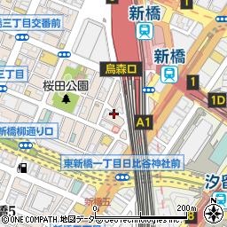立喰い寿司 ひなと丸 新橋店周辺の地図