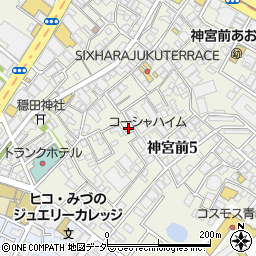 東京都渋谷区神宮前5丁目21-7周辺の地図