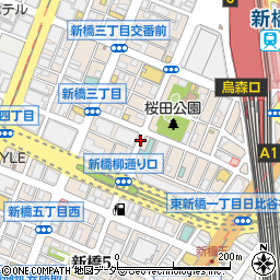 東京都港区新橋周辺の地図