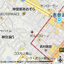東京都渋谷区神宮前5丁目3-19周辺の地図
