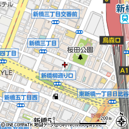 東京都港区新橋周辺の地図