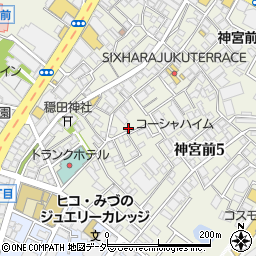 東京都渋谷区神宮前5丁目21-13周辺の地図