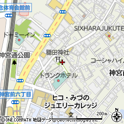 穏田神社周辺の地図