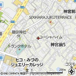 東京都渋谷区神宮前5丁目21-11周辺の地図