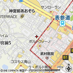 東京都渋谷区神宮前5丁目3-3周辺の地図