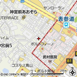 東京都渋谷区神宮前5丁目3-2周辺の地図