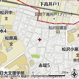 東京都世田谷区赤堤5丁目33-25周辺の地図