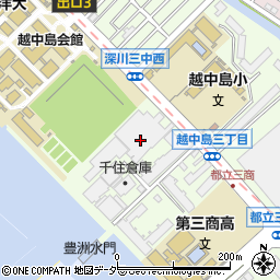 東京都江東区越中島2丁目1-30周辺の地図