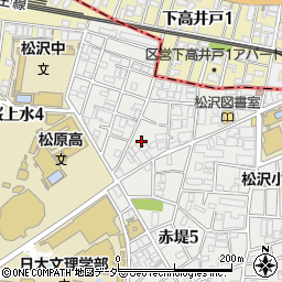 東京都世田谷区赤堤5丁目33周辺の地図