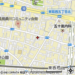 東京都江戸川区東葛西5丁目周辺の地図