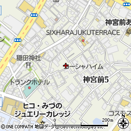 東京都渋谷区神宮前5丁目21-10周辺の地図