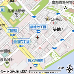 築地スカイレジデル周辺の地図