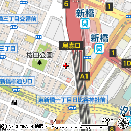 海鮮居酒屋 彩月 新橋総本店周辺の地図