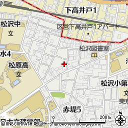 東京都世田谷区赤堤5丁目33-23周辺の地図