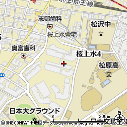 東京都世田谷区桜上水4丁目周辺の地図