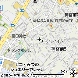 東京都渋谷区神宮前5丁目21周辺の地図