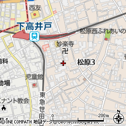 東京都世田谷区松原3丁目27周辺の地図