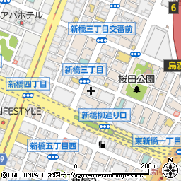 塚田農場　新橋店周辺の地図