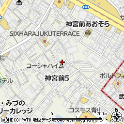 東京都渋谷区神宮前5丁目39-3周辺の地図