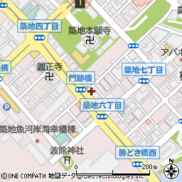 ファミリーマート築地六丁目店周辺の地図