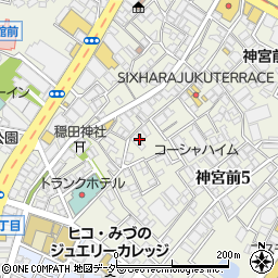 東京都渋谷区神宮前5丁目21-20周辺の地図