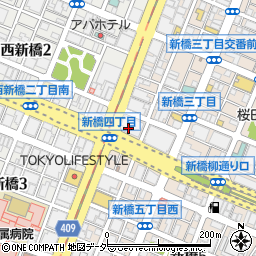 東京都港区新橋4丁目1周辺の地図