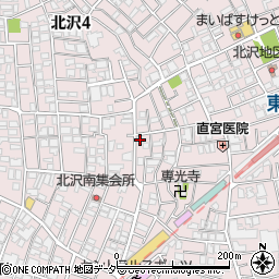 東京都世田谷区北沢周辺の地図