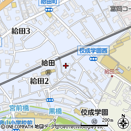 東京都世田谷区給田2丁目8周辺の地図