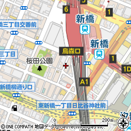 本格江戸前寿司 魚がし日本一 新橋駅前店周辺の地図