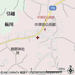 千葉県山武市中津田周辺の地図