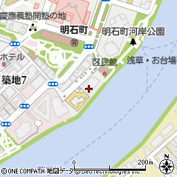 東京都中央区明石町14周辺の地図