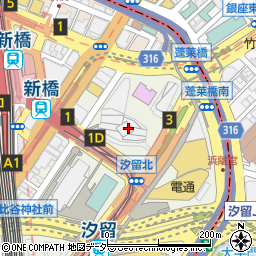 〒105-7137 東京都港区東新橋 汐留シティセンター（３７階）の地図