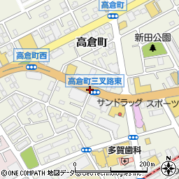 高倉町三叉路東周辺の地図