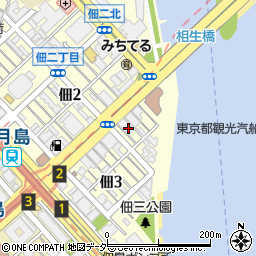 東京都中央区佃3丁目2周辺の地図