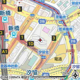 えん汐留店周辺の地図