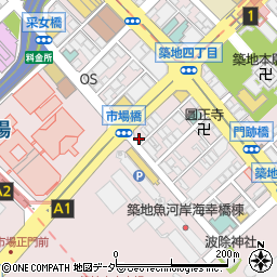 株式会社築地正本　本社周辺の地図