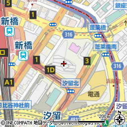 立呑みとんかつ まるや 汐留店周辺の地図