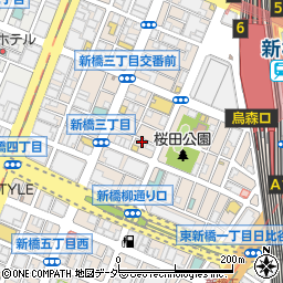 牛角 新橋店周辺の地図