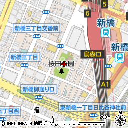 東京都港区新橋3丁目16周辺の地図