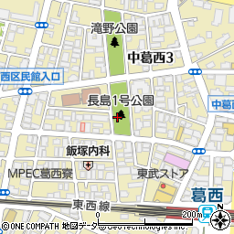 長島一号公園トイレ周辺の地図
