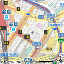 汐留シティセンター郵便局 ＡＴＭ周辺の地図