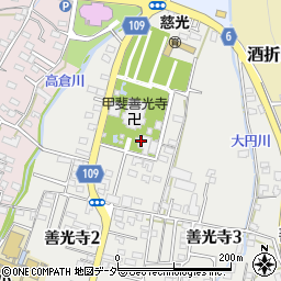 甲府善光寺周辺の地図