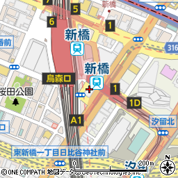 新橋珈琲店周辺の地図