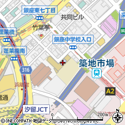 中央区立銀座中学校周辺の地図