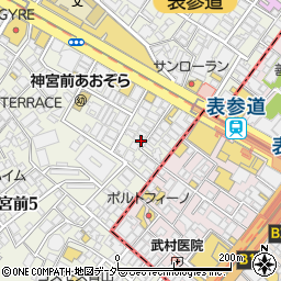 東京都渋谷区神宮前5丁目2-8周辺の地図