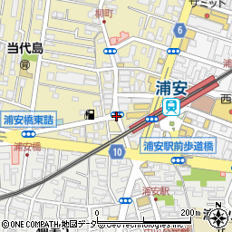 浦安駅西口周辺の地図