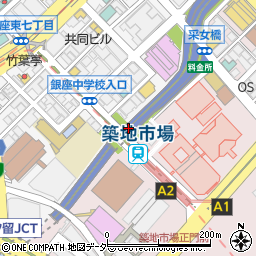 築地川千代橋公園周辺の地図
