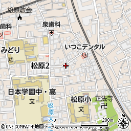 東京都世田谷区松原2丁目周辺の地図