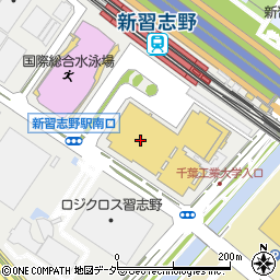 マツモトキヨシハイパーモールメルクス新習志野店周辺の地図